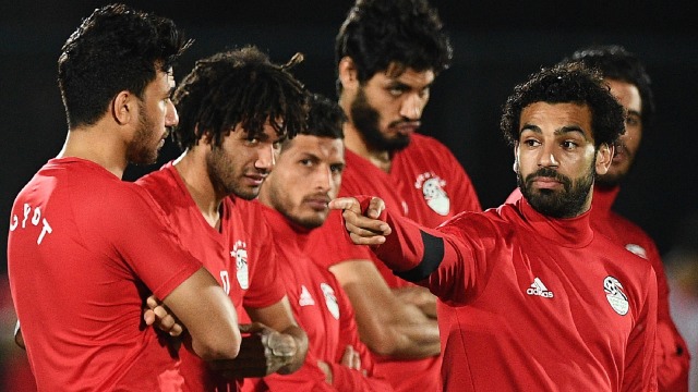 Penyerang Timnas Mesir, Mohamed Salah. (Foto: Justin Tallis/AFP)