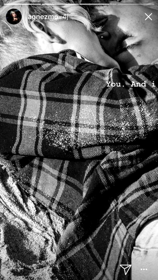 Agnez Mo dan Chris Brown. (Foto: Instagram Story Agnez Mo)