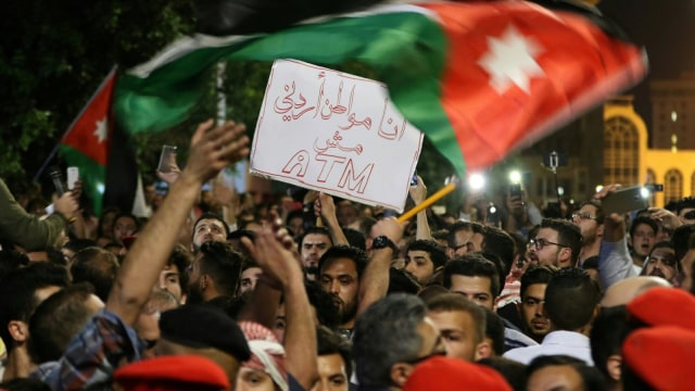 Suasana Kerusuhan di Yordania. (Foto: AFP/Khalil Mazraawi)