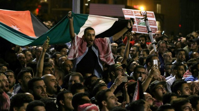 Suasana Kerusuhan di Yordania. (Foto: AFP/Khalil Mazraawi)
