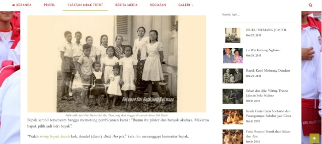 Blog Tutut Soeharto. (Foto: Dok. tututsoeharto.id)