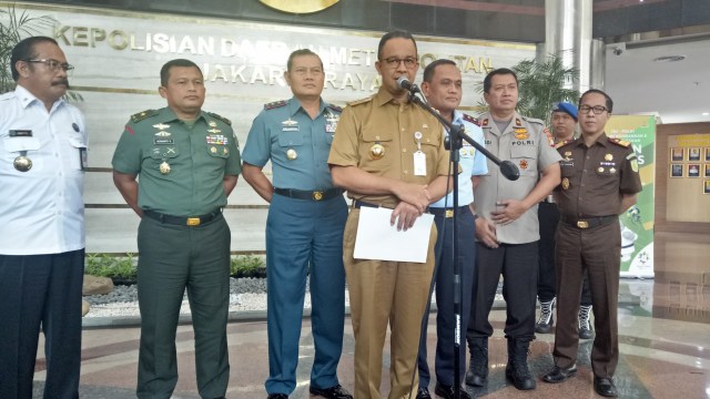 Anies Baswedan di Polda Metro Jaya (Foto: Nabilla Fatiara/kumparan)