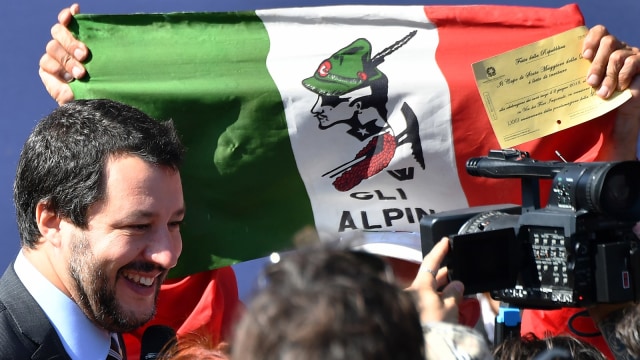 Wakil Perdana Menteri Italia, Matteo Salvini. (Foto: Alberto Pizzoli/AFP)