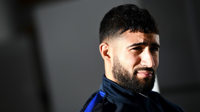 Nabil Fekir di kamp latihan Prancis. (Foto: AFP/Franck Fife)