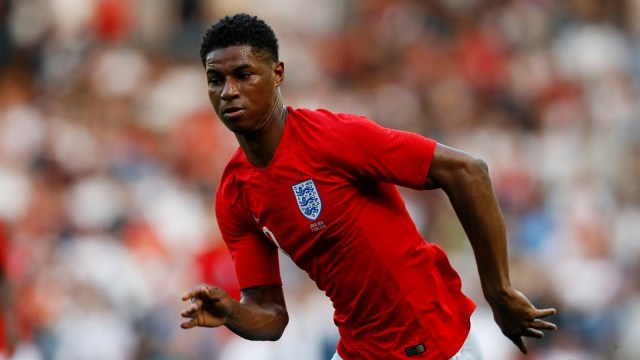 Rashford di laga melawan Kosta Rika. (Foto: Reuters/Jason Cairnduff)