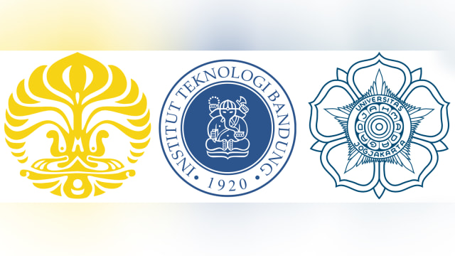 UI, ITB dan UGM. (Foto: Wikimedia Commons)