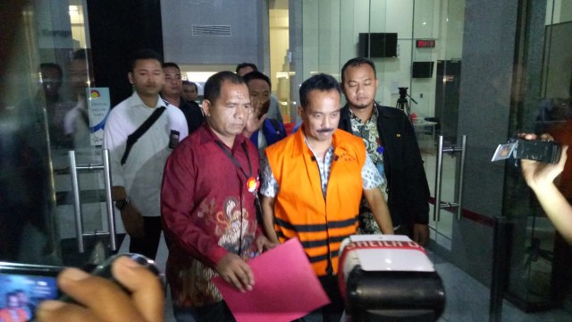 Muhammad Samanhudi anwar resmi ditahan KPK.  (Foto: Aprilandika Pratama/kumparan)