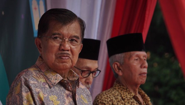 JK di acara pelepasan peserta Mudik Bersama DMI. (Foto: Fanny Kusumawardhani/kumparan)