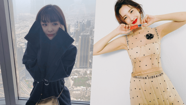 Seulgi 'Red Velvet' dan Sunmi (Foto: Instagram @redvelvet.smtown dan @miyayeah)