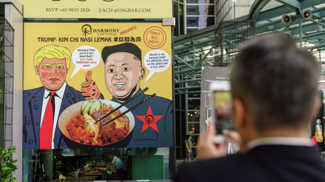 Nasi lemak Trump-Kim (Foto: AFP/Nicholas YEO)