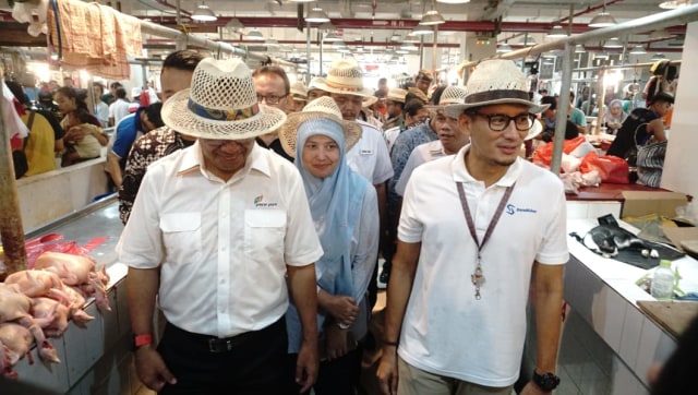 Sandiaga Uno di Pasar Senen. (Foto: Helmi Afandi Abdullah/kumparan)