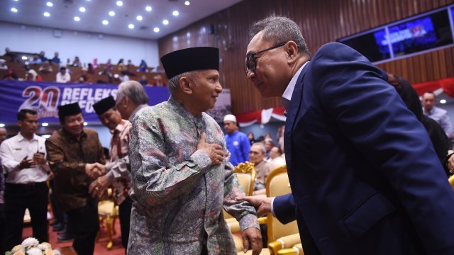 Amien Rais dan Zulkifli Hasan Foto: Antara/Akbar Nugroho Gumay