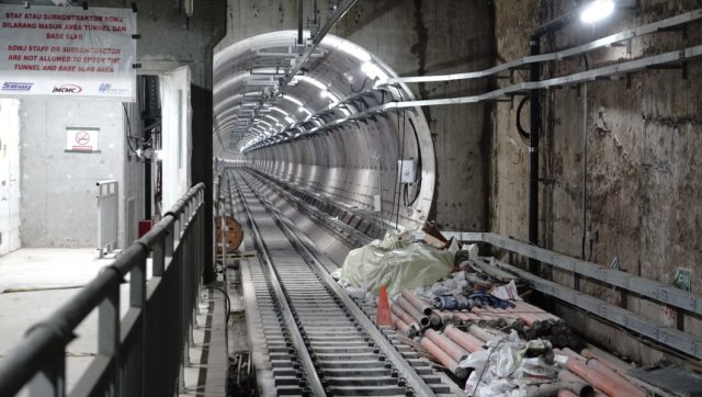 Suasana proyek stasiun MRT. Foto: Helmi Afandi Abdullah/kumparan