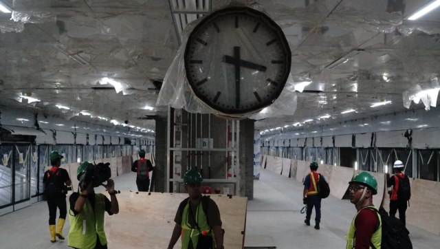 Suasana proyek stasiun MRT. (Foto: Helmi Afandi Abdullah/kumparan)