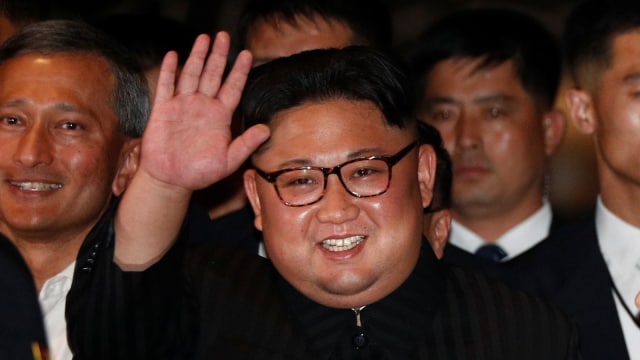 Kim Jong Un di Marina Bay. Foto: Reuters/Edgar Su