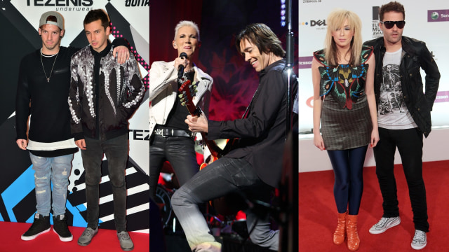 Twenty One Pilots, Roxette, The Ting Tings (Foto: AFP/ LEON NEAL, FREDERIC J. BROWN, Wikimedia Commons)