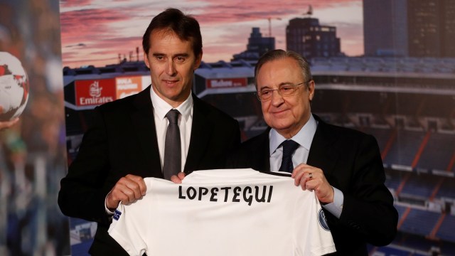 Real Madrid memperkenalkan Julen Lopetegui. (Foto: Juan Medina/Reuters)