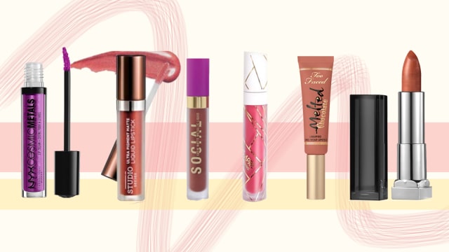 Rekomendasi Lipstik Metalik (Foto: Nyx, This is April, Social, Maybelline, Mineral Botanica, Too Faced)