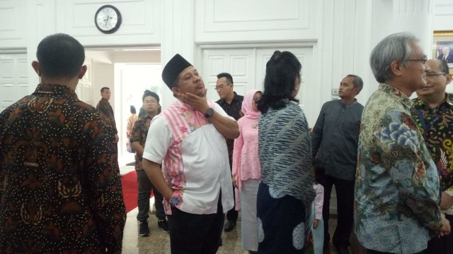 Fahri Hamzah di rumah dinas JK (Foto: Nadia Riso/kumparan)
