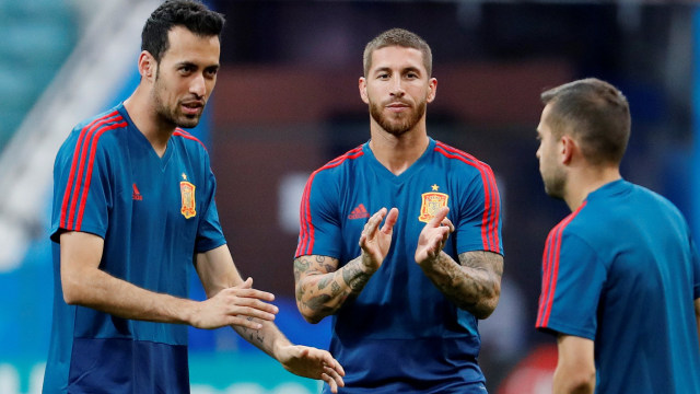 Sergio Ramos dan Timnas Spanyol. (Foto: REUTERS/Francois Lenoir)