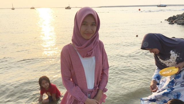 Nada di Pantai Ancol (Foto:  Fachrul Irwinsyah/kumparan)