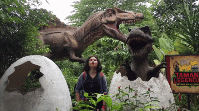 kumparanTRAVEL di Petualangan Dinosaurus, Jakarta (Foto: Shika Arimasen Michi/kumparan)
