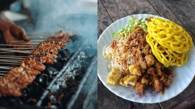 Makanan khas Tegal. (Foto: Instagram @manganplesir & @adhealbian )