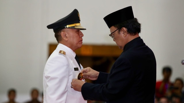 Mendagri lantik Iwan Bule jadi Pj Gub Jabar. (Foto: Dok. Humas Kemendagri)