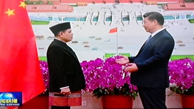 Dubes Djauhari dan Presiden Xi Jinping (Foto: dok. Istimewa)