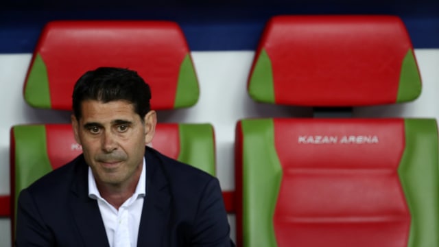 Pelatih Timnas Spanyol, Fernando Hierro. (Foto: REUTERS / Sergio Perez)