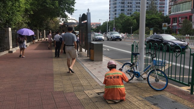 Pekerja sektor konstruksi di China. (Foto: Feby Dwi Sutianto/kumparan)