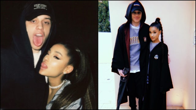 Pete Davidson dan Ariana Grande (Foto: Instagram @arianagrande @petedavidson)