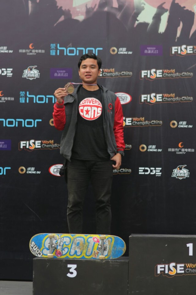 Saat menang juara 3 di FISE (Foto: Dok. Satria Vijie)
