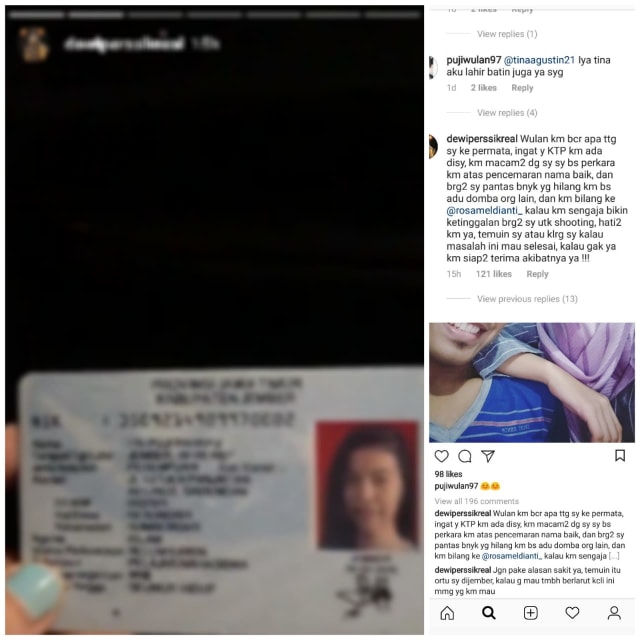 Dewi Persik Ditipu Mantan Asisten (Foto: Instagram @dewiperssikreal)