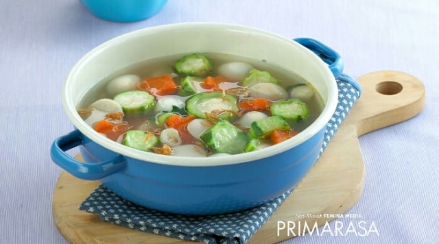 Resep : Sayur Oyong Udang Telur Puyuh