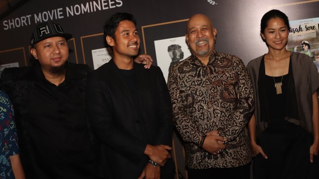 Anggy, Indro Warkop, Chicco & Prisia Nasution (Foto: Munady)