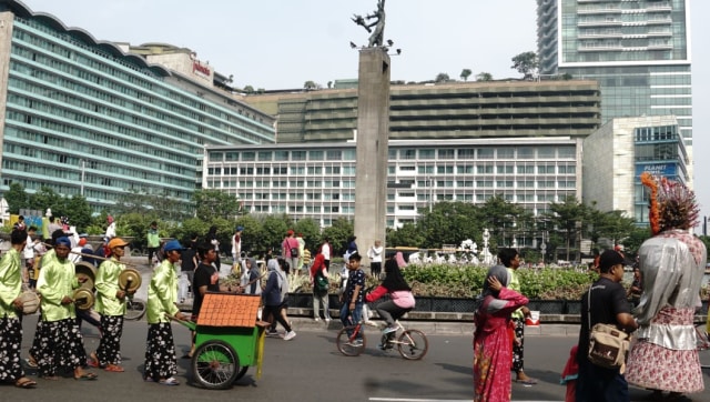 Aktivitas warga di CFD Jakarta Foto: Helmi Afandi/kumparan