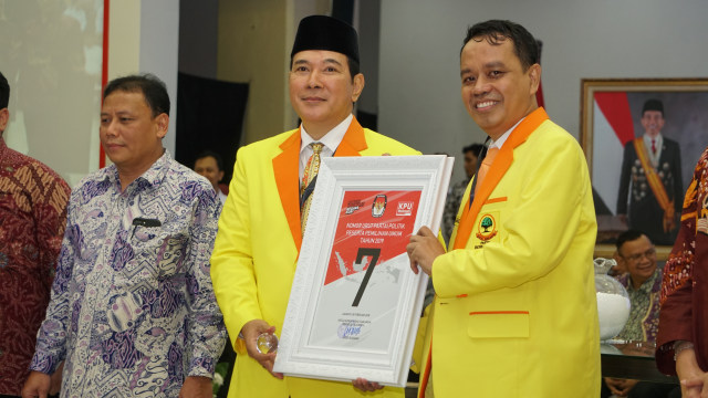 Nomor urut Partai Berkarya Foto: Garin Gustavian/kumparan