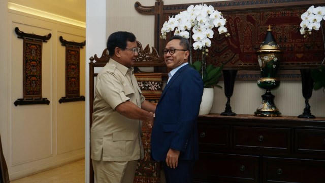 Prabowo dan Zulkifli Hasan. (Foto: Iqbal Firdaus/kumparan)
