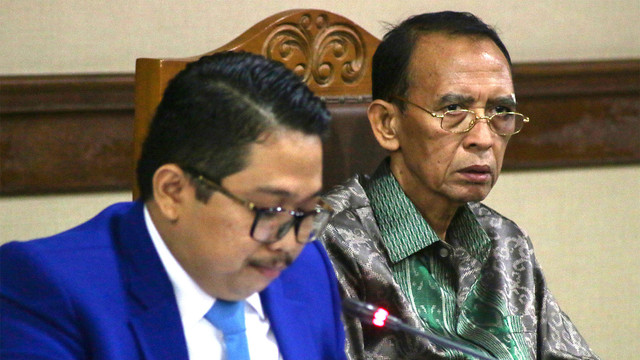 Suryadharma Ali Jalani sidang kasus korupsi. (Foto: ANTARA FOTO/Rivan Awal Lingga)