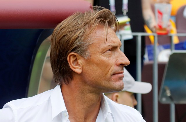 Pelatih Arab Saudi, Herve Renard. Foto:  REUTERS/Maxim Shemetov