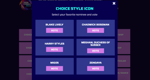 Nominasi Meghan Markle (Foto: Teen Choice Awards)