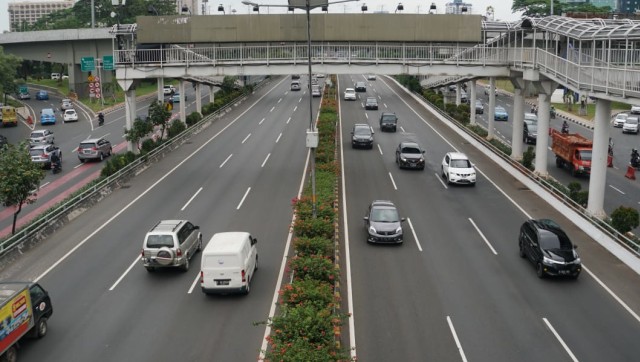 Suasana di Tol Dalam Kota, Semanggi. (Foto: Helmi Afandi Abdullah/kumparan)