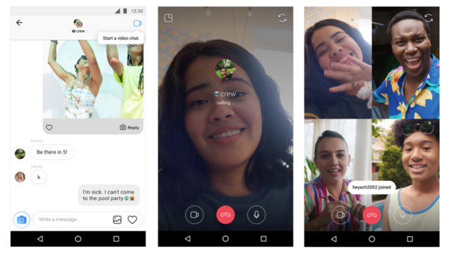 Fitur video chat di Instagram. (Foto: Instagram)