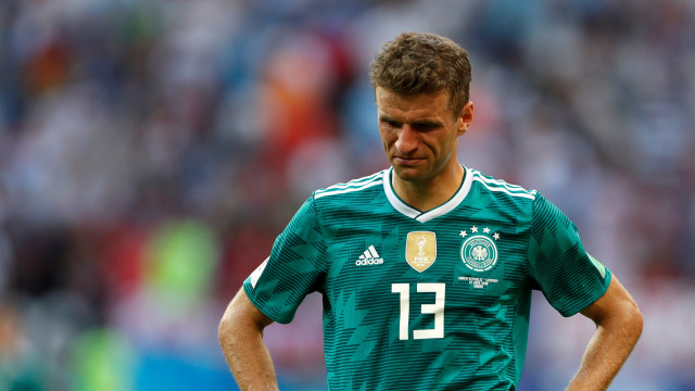 Ekspresi kesedihan Thomas Mueller. (Foto: John Sibley/Reuters)