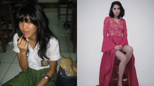 Widy Soediro Nichlany dulu dan sekarang. (Foto: Kaskus; Instagram @_widikidiw_)