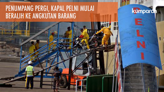 Kapal Pelni mulai beralih ke angkutan barang. (Foto: Dok. Pelni)