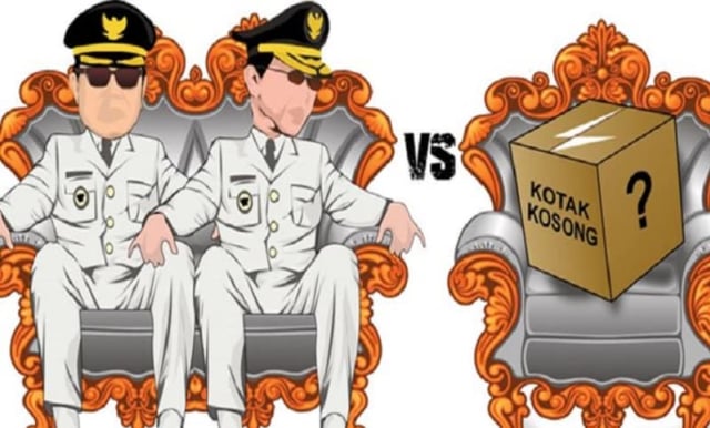 Ilustrasi lawan kotak kosong (Foto: Makassar Indeks)