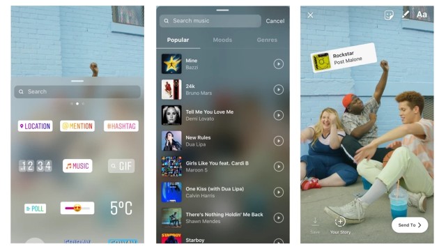Fitur Musik di Instagram Stories. (Foto: Instagram)