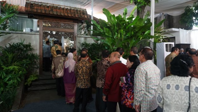Halalbihalal di kediaman Rini Soemarno. (Foto: Irfan Adi Saputra/kumparan)